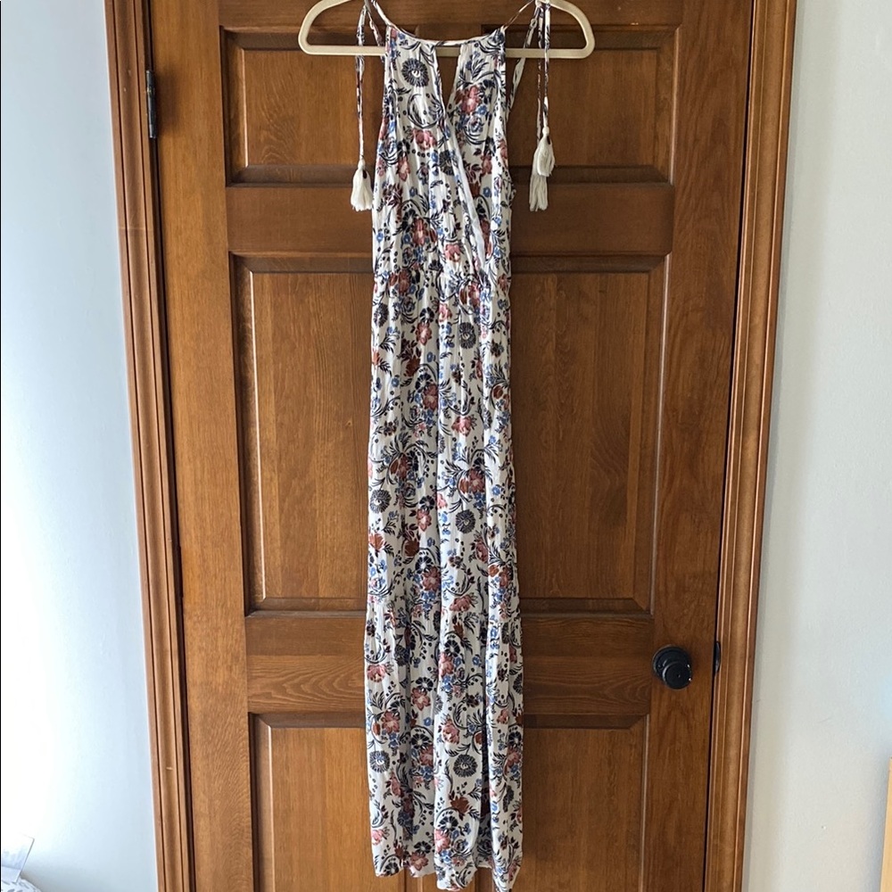 Floral Maxi Dress with Tassel Straps